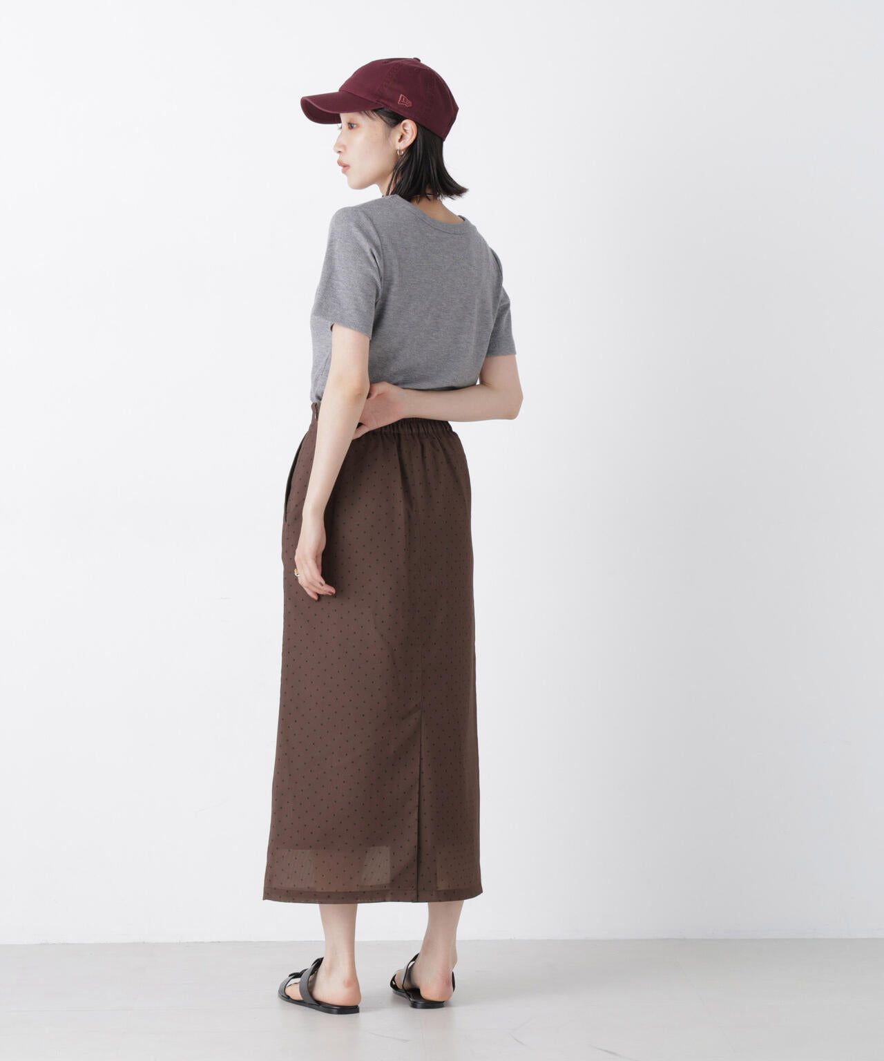 ストレートラインドットスカート(セットアップ可) 6736230302