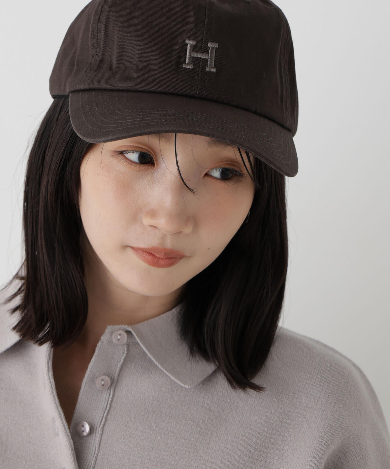Healthknit/別注フロントH刺繍キャップ 6736239301