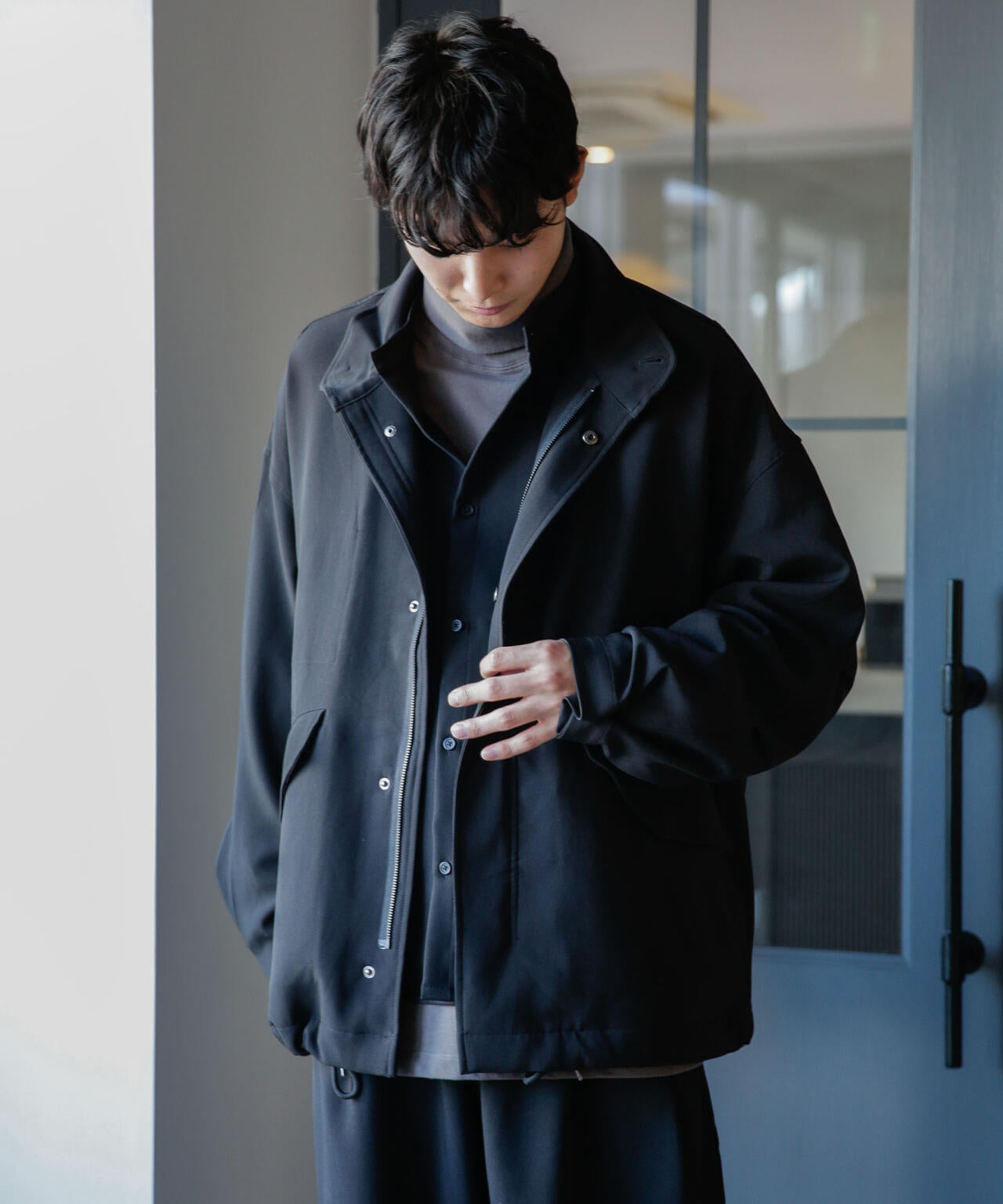 WEB限定/ダブルクロスワイドモッズブルゾン 6743212205