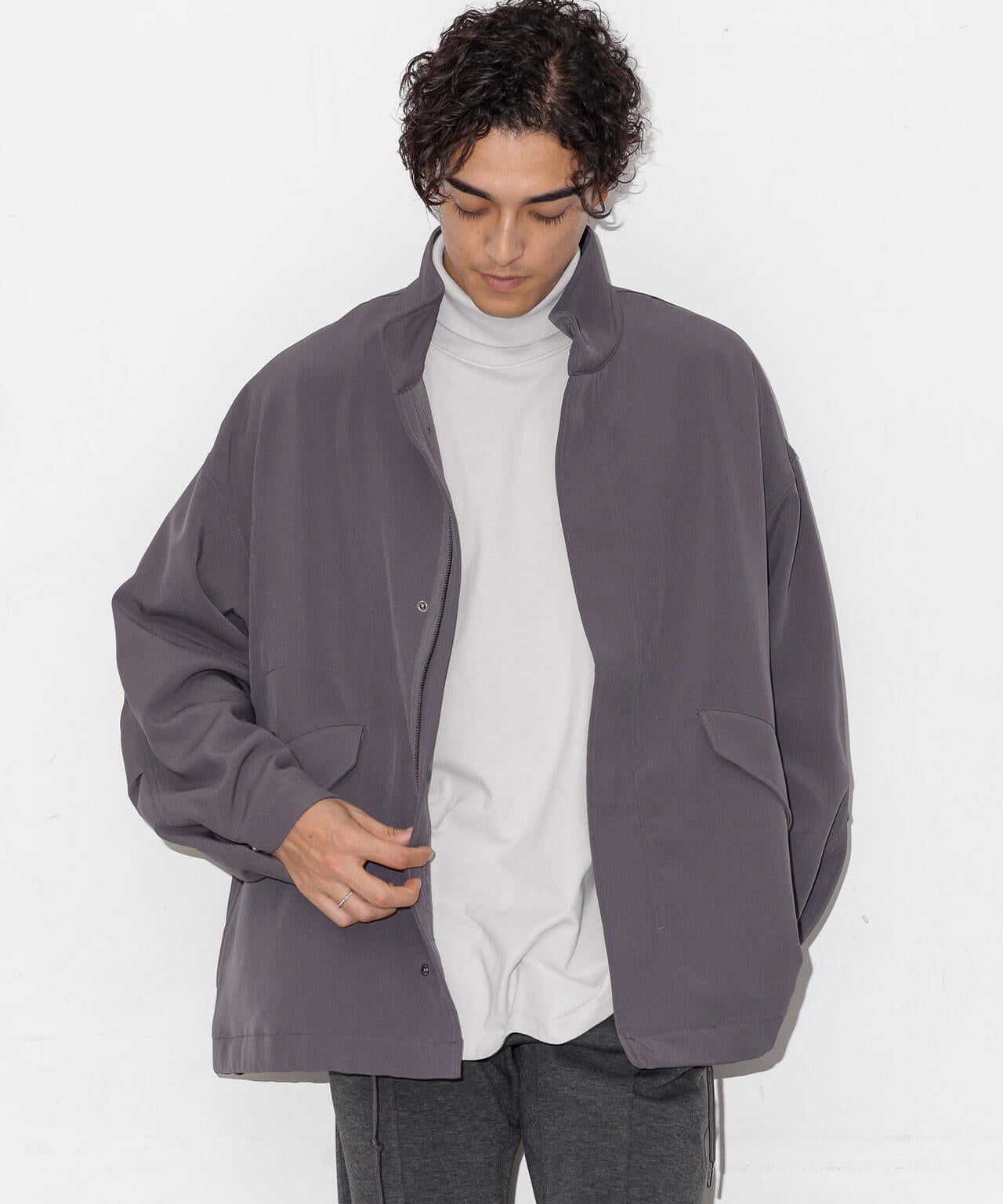 WEB限定/ダブルクロスワイドモッズブルゾン 6743212205