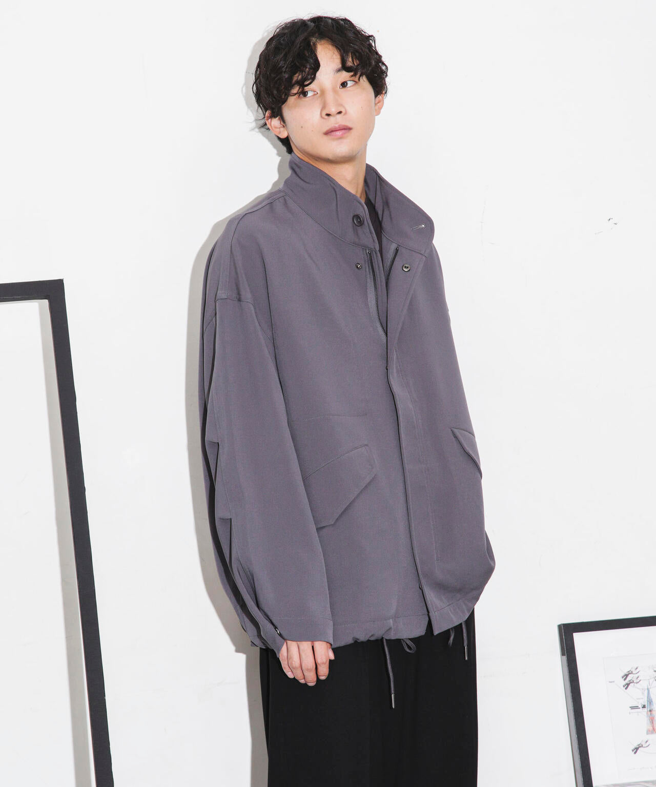 WEB限定/ダブルクロスワイドモッズブルゾン 6743212205