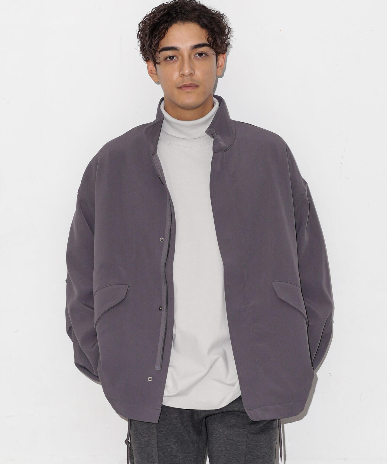 WEB限定/ダブルクロスワイドモッズブルゾン 6743212205