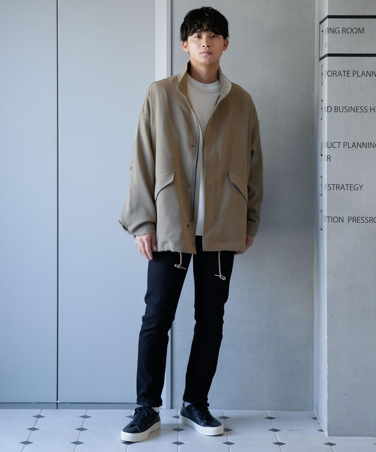 WEB限定/ダブルクロスワイドモッズブルゾン 6743212205