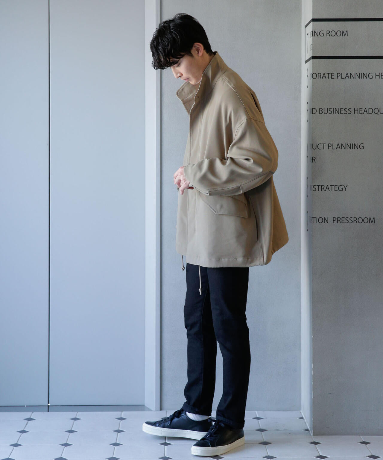 WEB限定/ダブルクロスワイドモッズブルゾン 6743212205