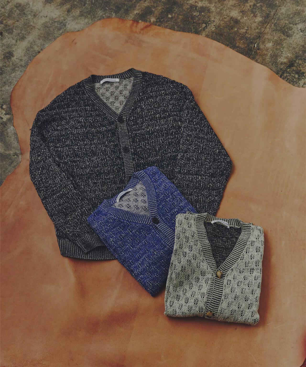 WEB限定/「Commonuse」ジャガードVネックカーディガン 6743222209