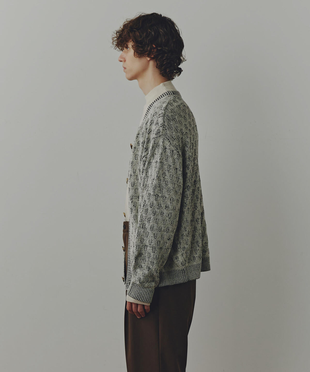 WEB限定/「Commonuse」ジャガードVネックカーディガン 6743222209