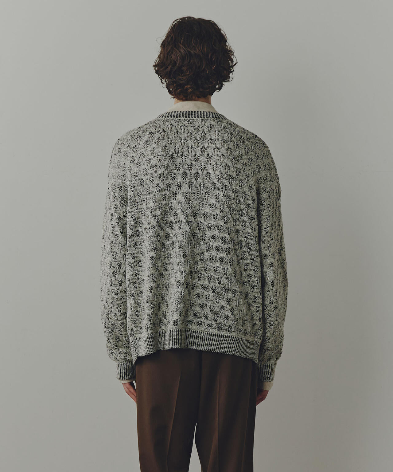 WEB限定/「Commonuse」ジャガードVネックカーディガン 6743222209