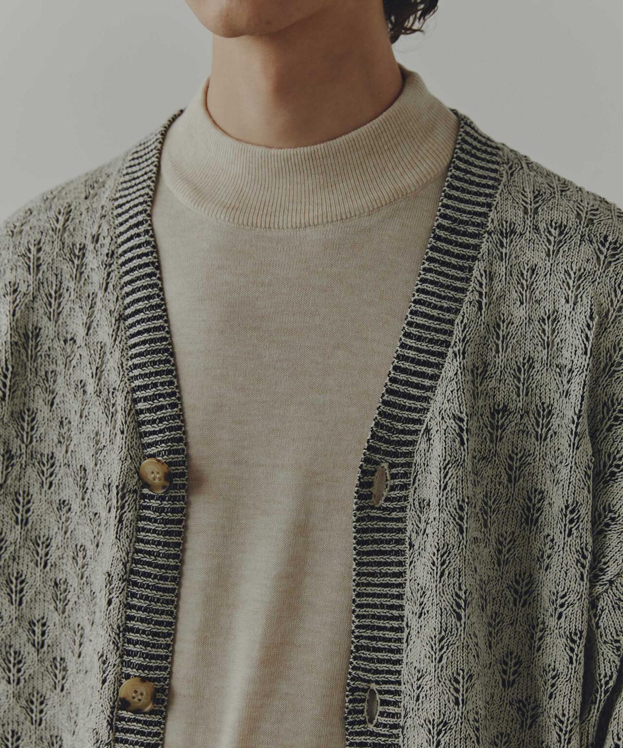 WEB限定/「Commonuse」ジャガードVネックカーディガン 6743222209