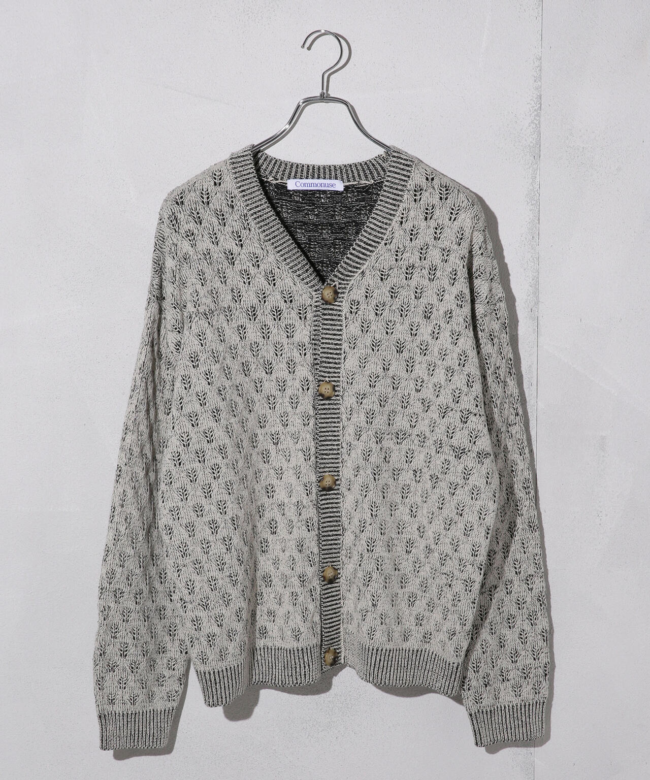 WEB限定/「Commonuse」ジャガードVネックカーディガン 6743222209