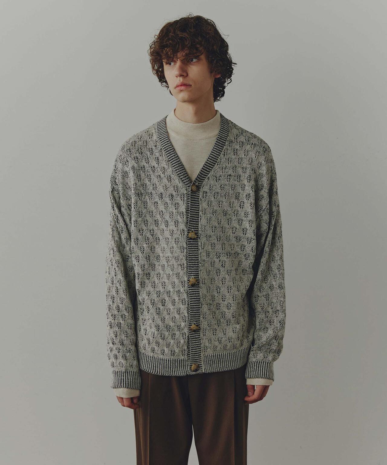 WEB限定/「Commonuse」ジャガードVネックカーディガン 6743222209