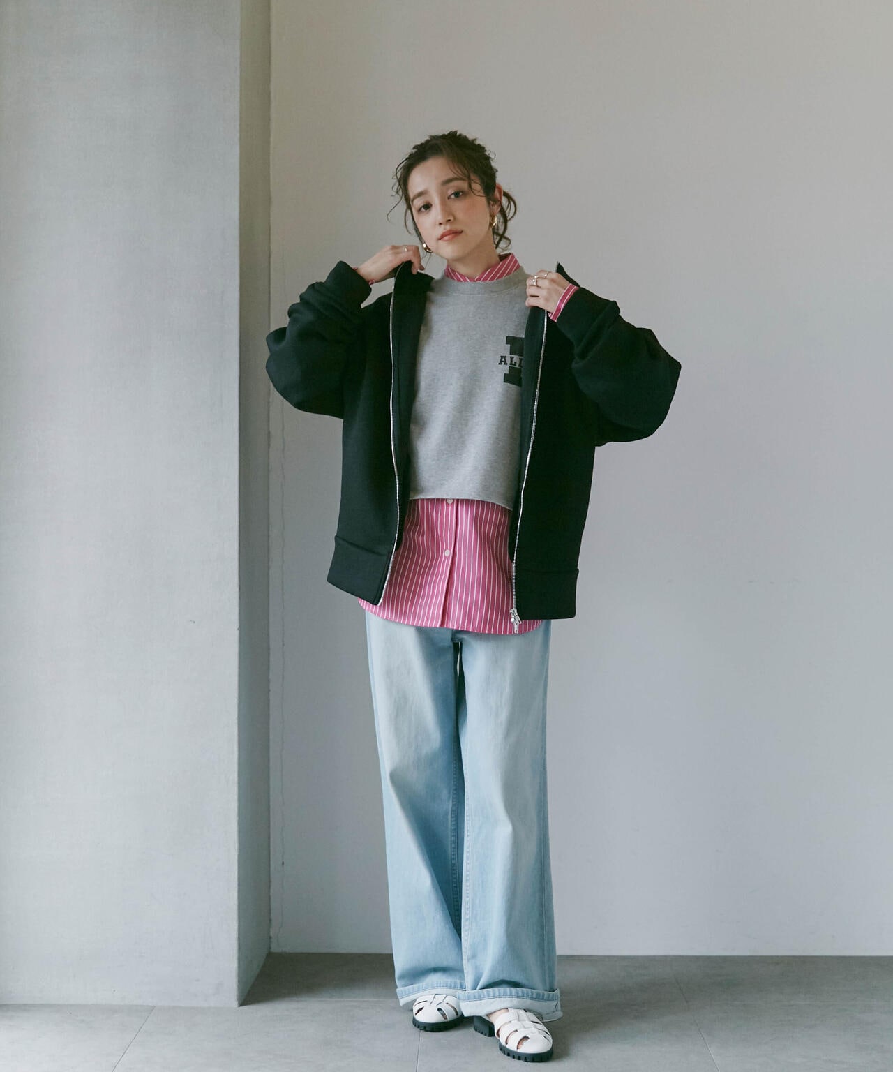 WEB限定 テックダンボールダブルジップBIGパーカ男女兼用 6753223301