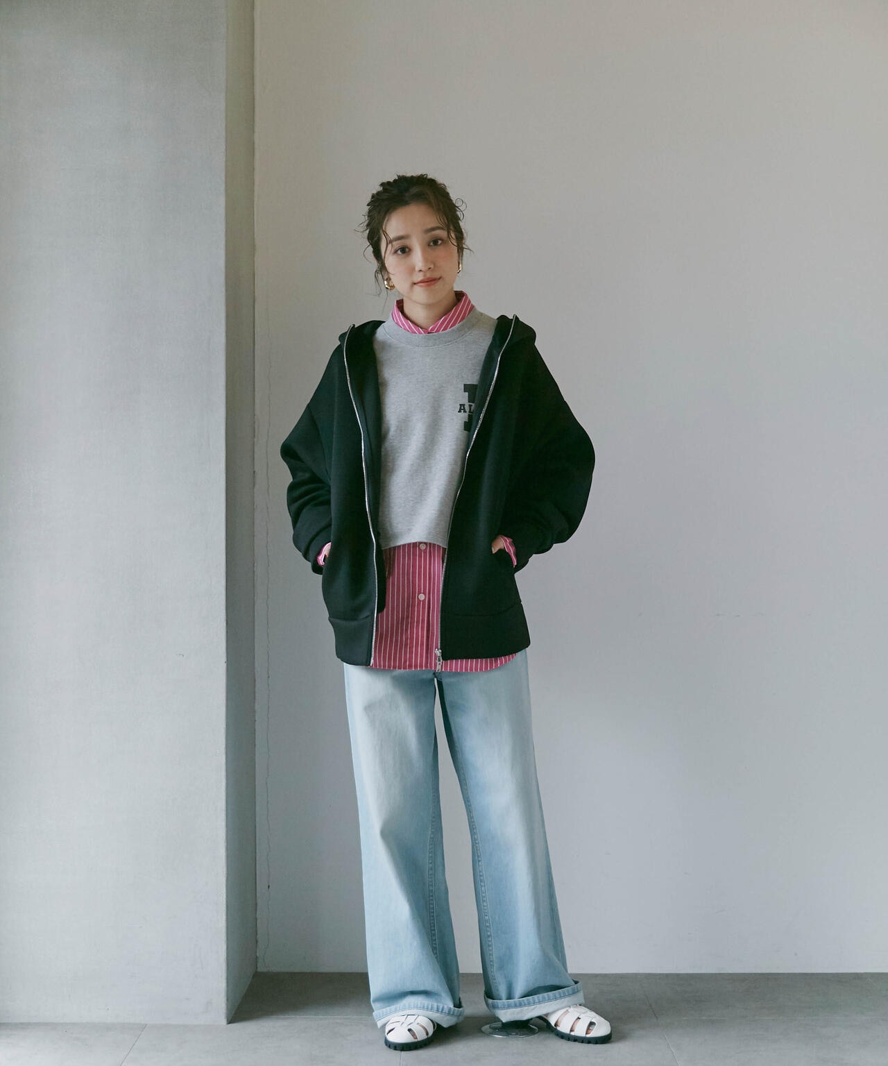 WEB限定 テックダンボールダブルジップBIGパーカ男女兼用 6753223301