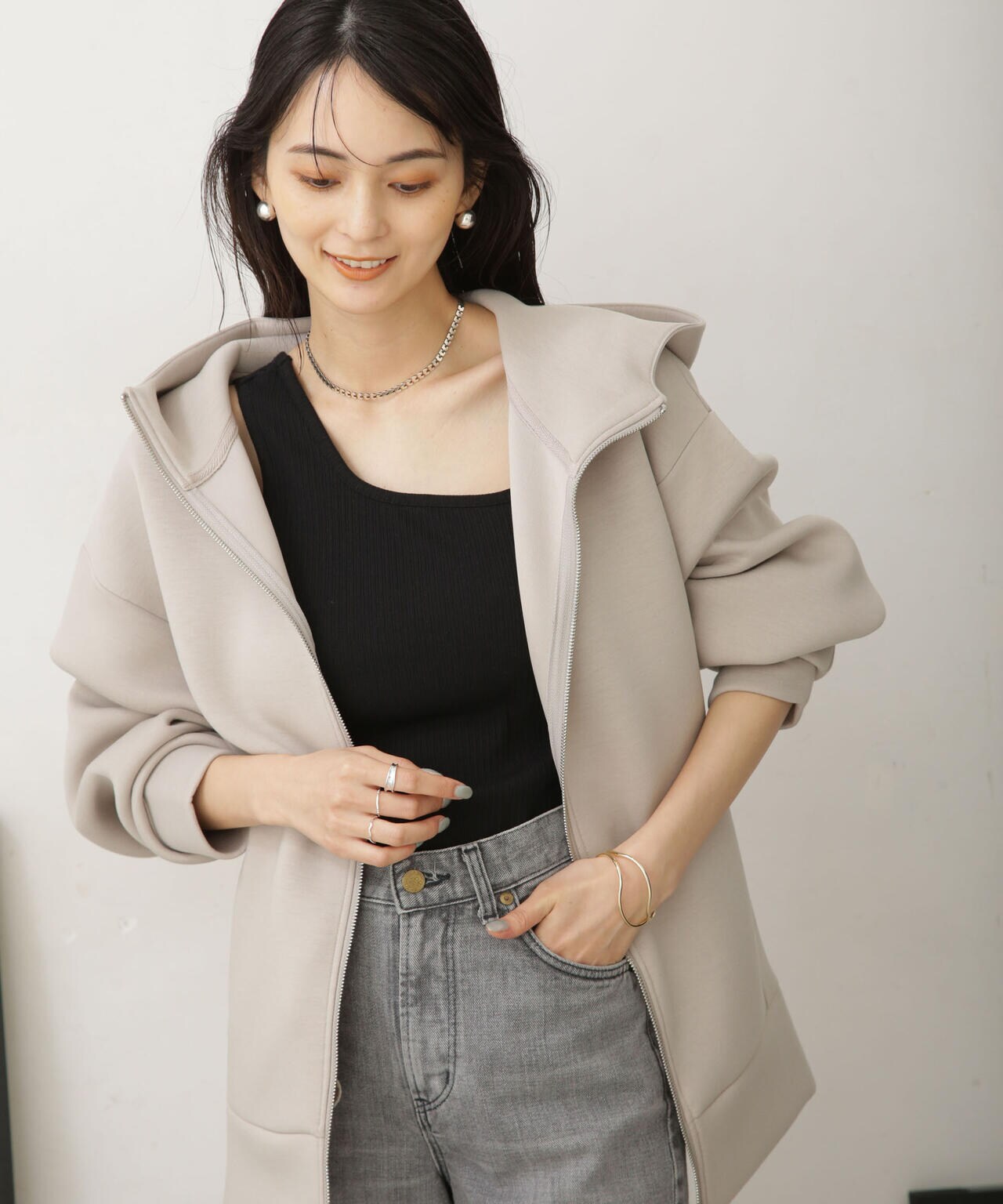 WEB限定 テックダンボールダブルジップBIGパーカ男女兼用 6753223301
