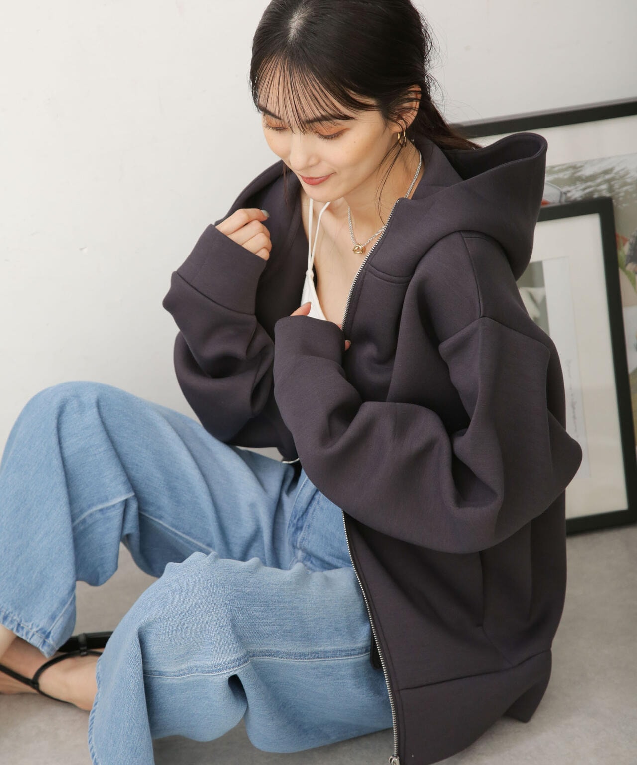 WEB限定 テックダンボールダブルジップBIGパーカ男女兼用 6753223301