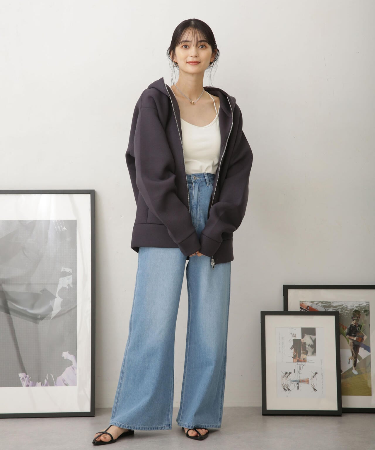 WEB限定 テックダンボールダブルジップBIGパーカ男女兼用 6753223301