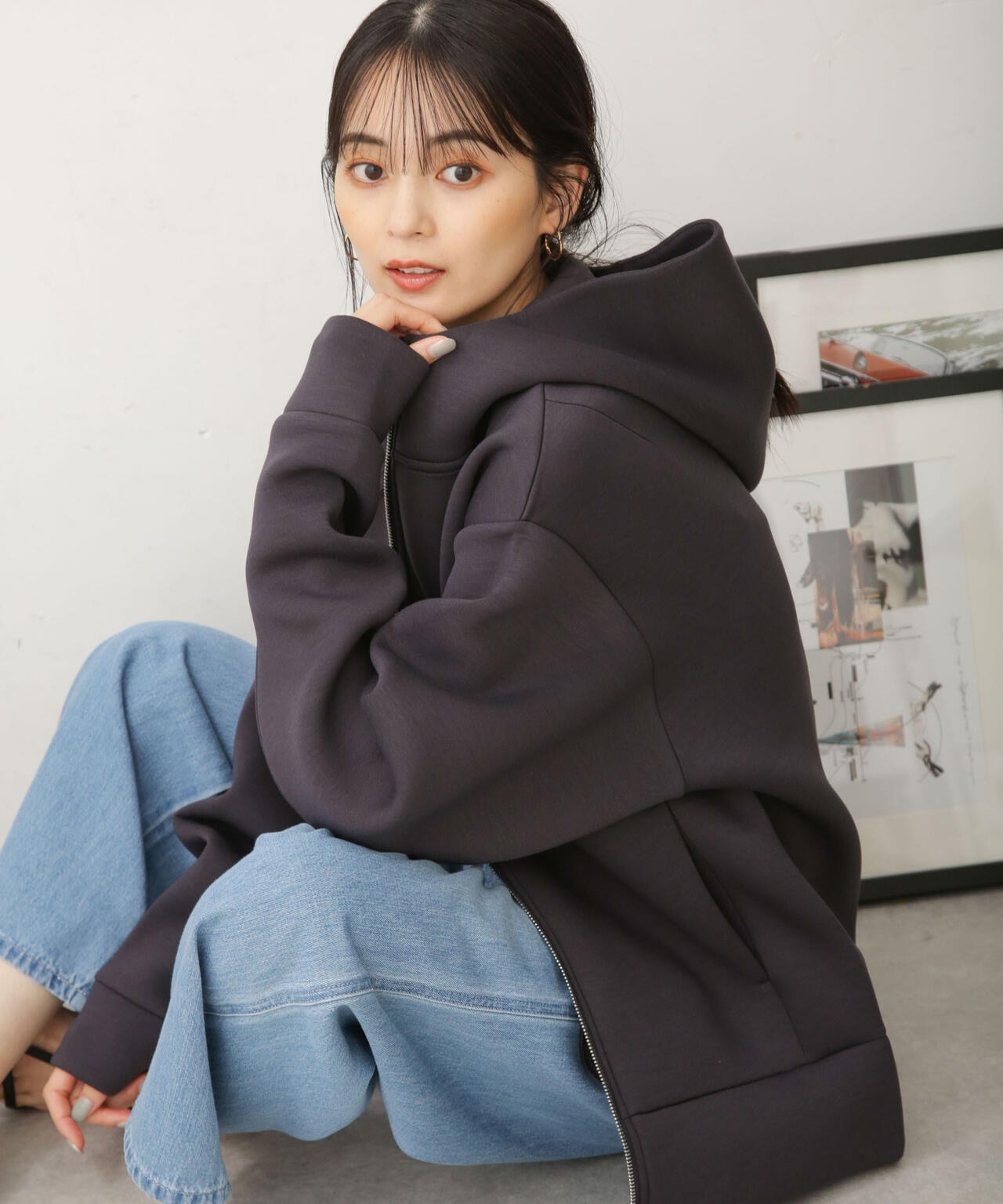 WEB限定 テックダンボールダブルジップBIGパーカ男女兼用 6753223301