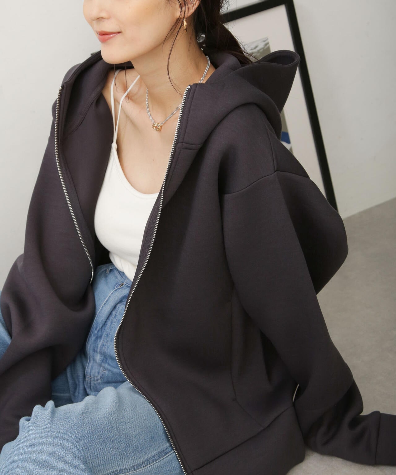 WEB限定 テックダンボールダブルジップBIGパーカ男女兼用 6753223301