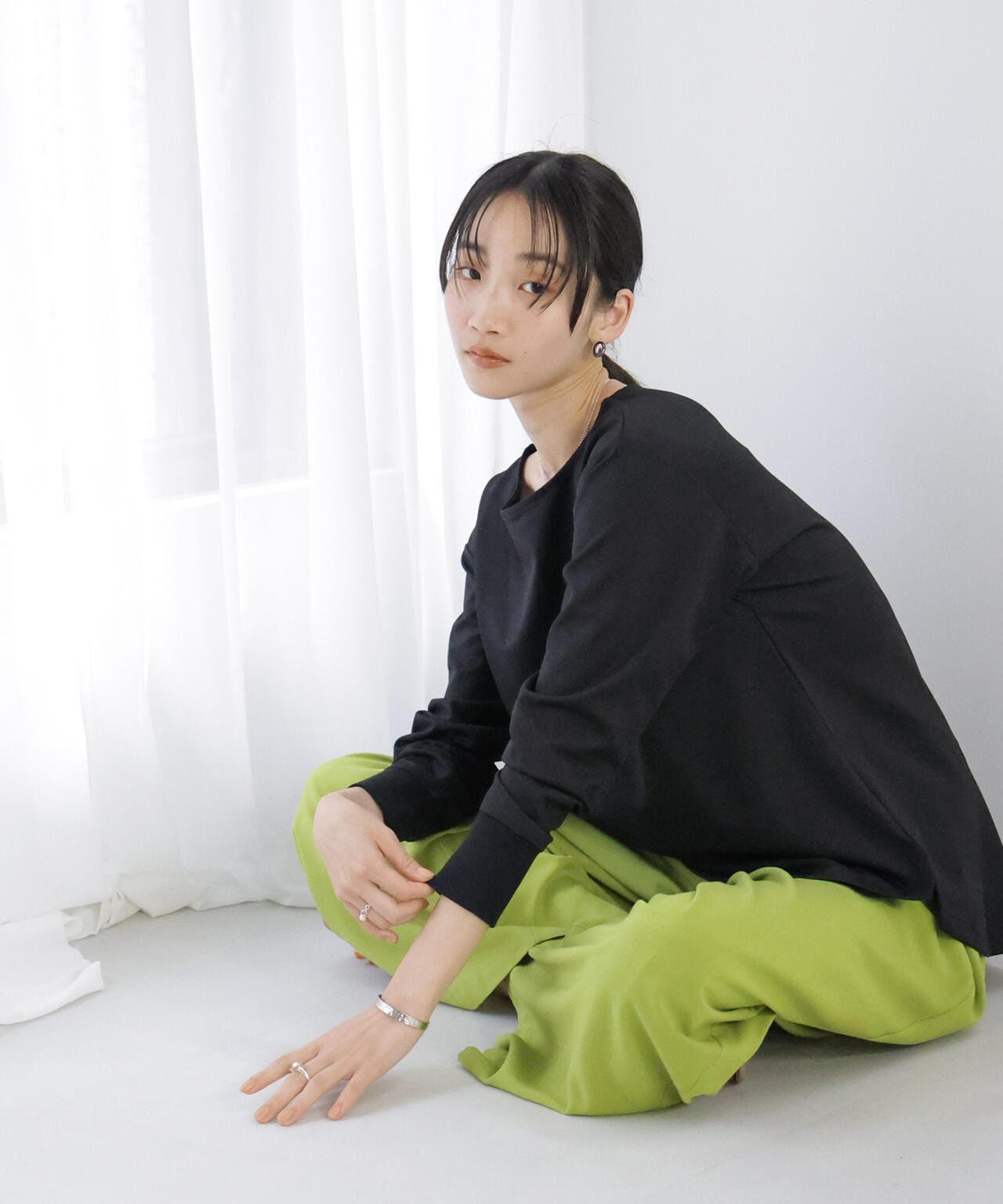 なつ　UNIVERSAL PRODUCTS 長袖カットソー REAL STYLE（ファッション） シアートップス レディース 長袖 夏