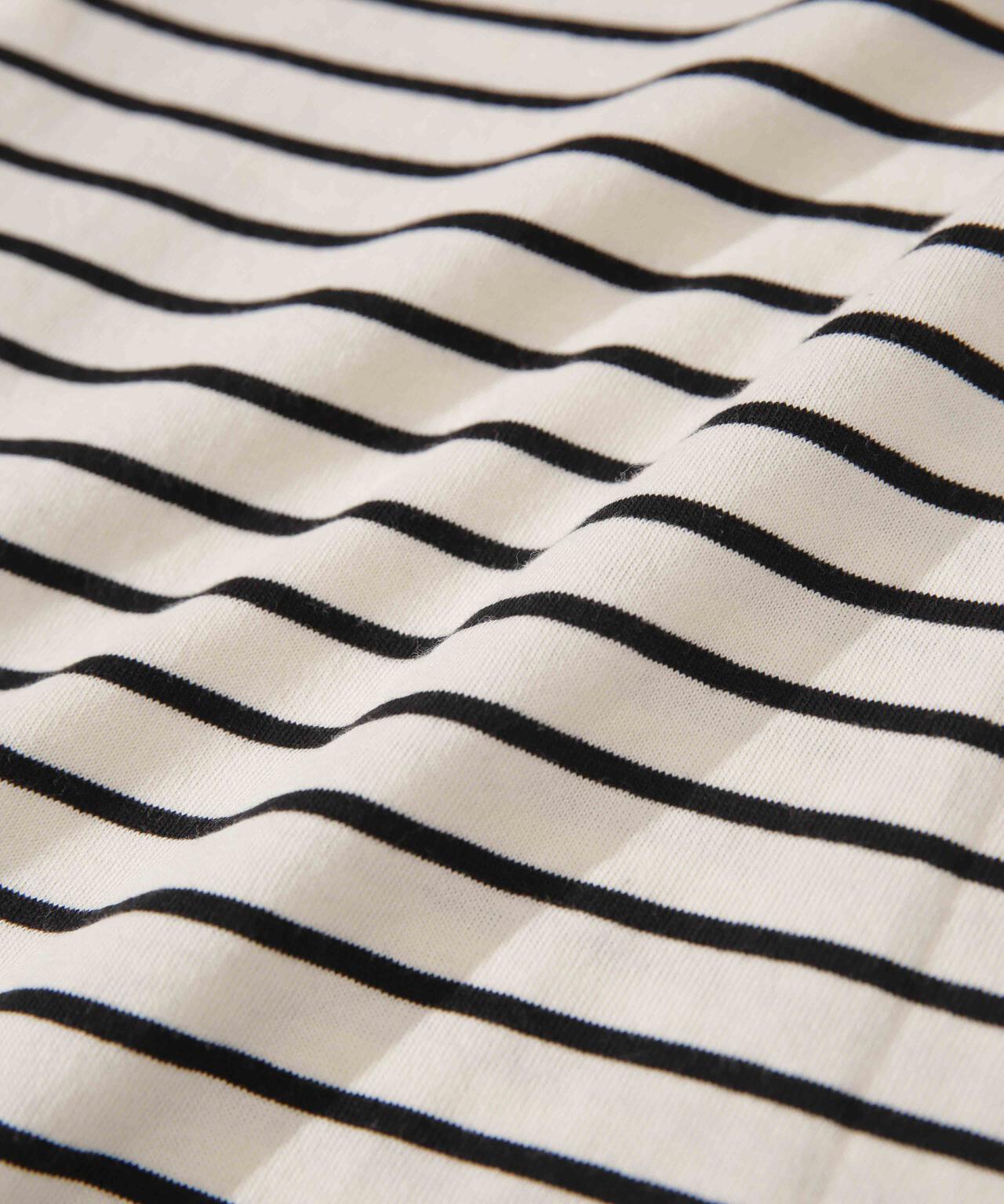 WEB限定/ボーダーワイドドロップトップス 6754123303