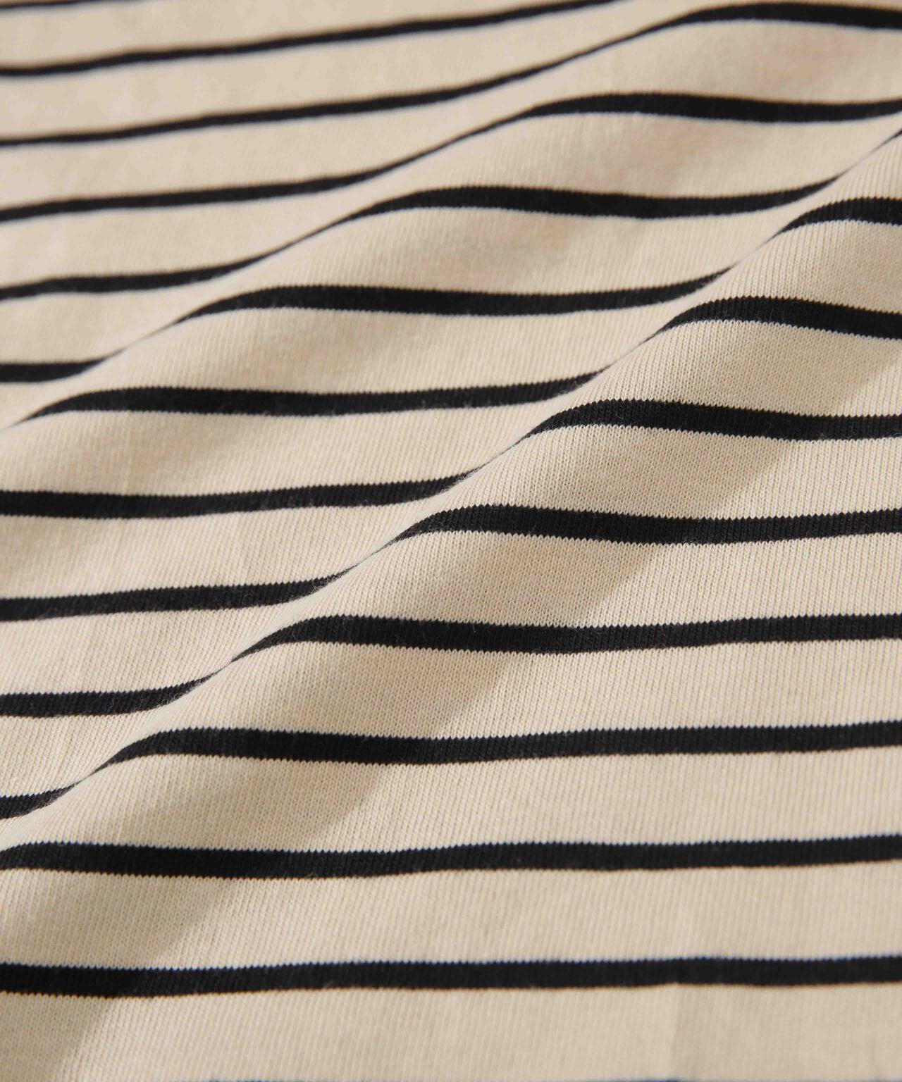 WEB限定/ボーダーワイドドロップトップス 6754123303