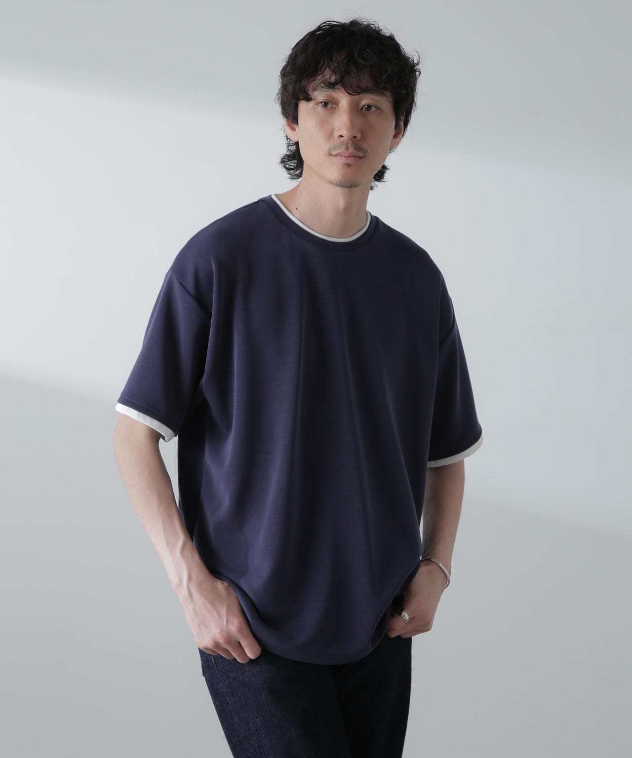バックステッチリラックスダンボールTシャツ 半袖 6724124240