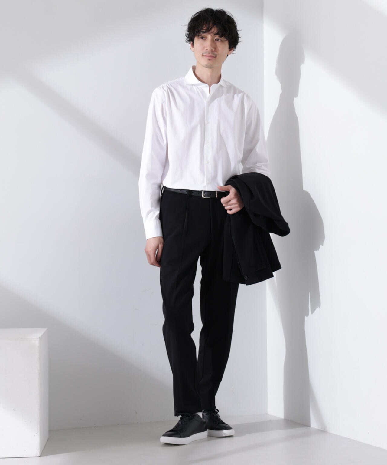 「N shirt」Anti Soaked(R) 汗染み防止ホリゾンタルカラーシャツ長袖 6685120202