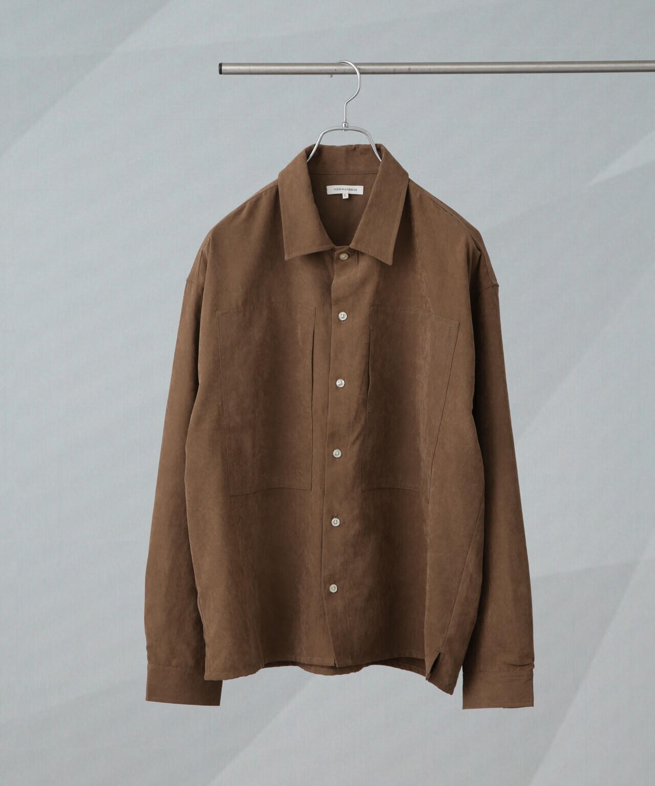 NORMANBROS/NORMANBROS 別注 ワイドポケット ピーチ起毛シャツ 6724220221