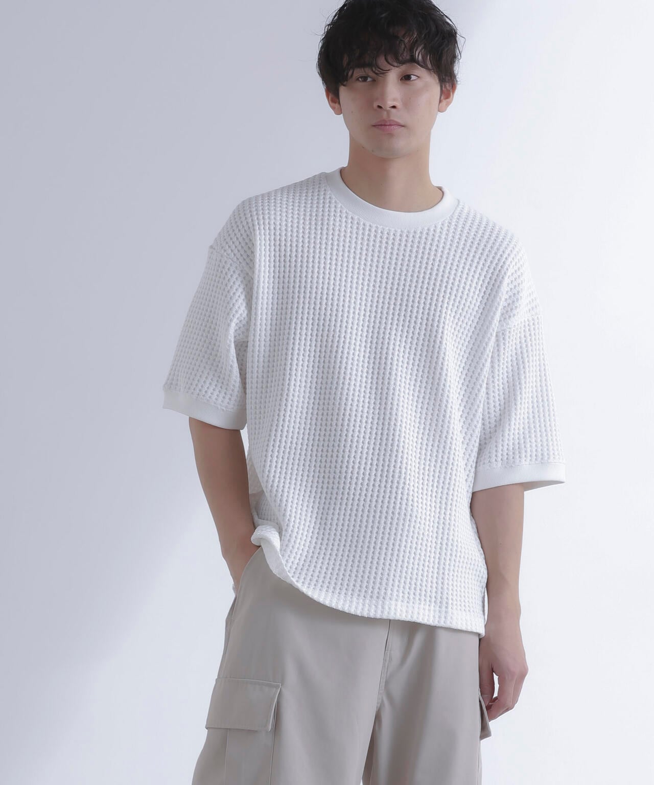 オニワッフルビッグTシャツ 五分袖 6724124212