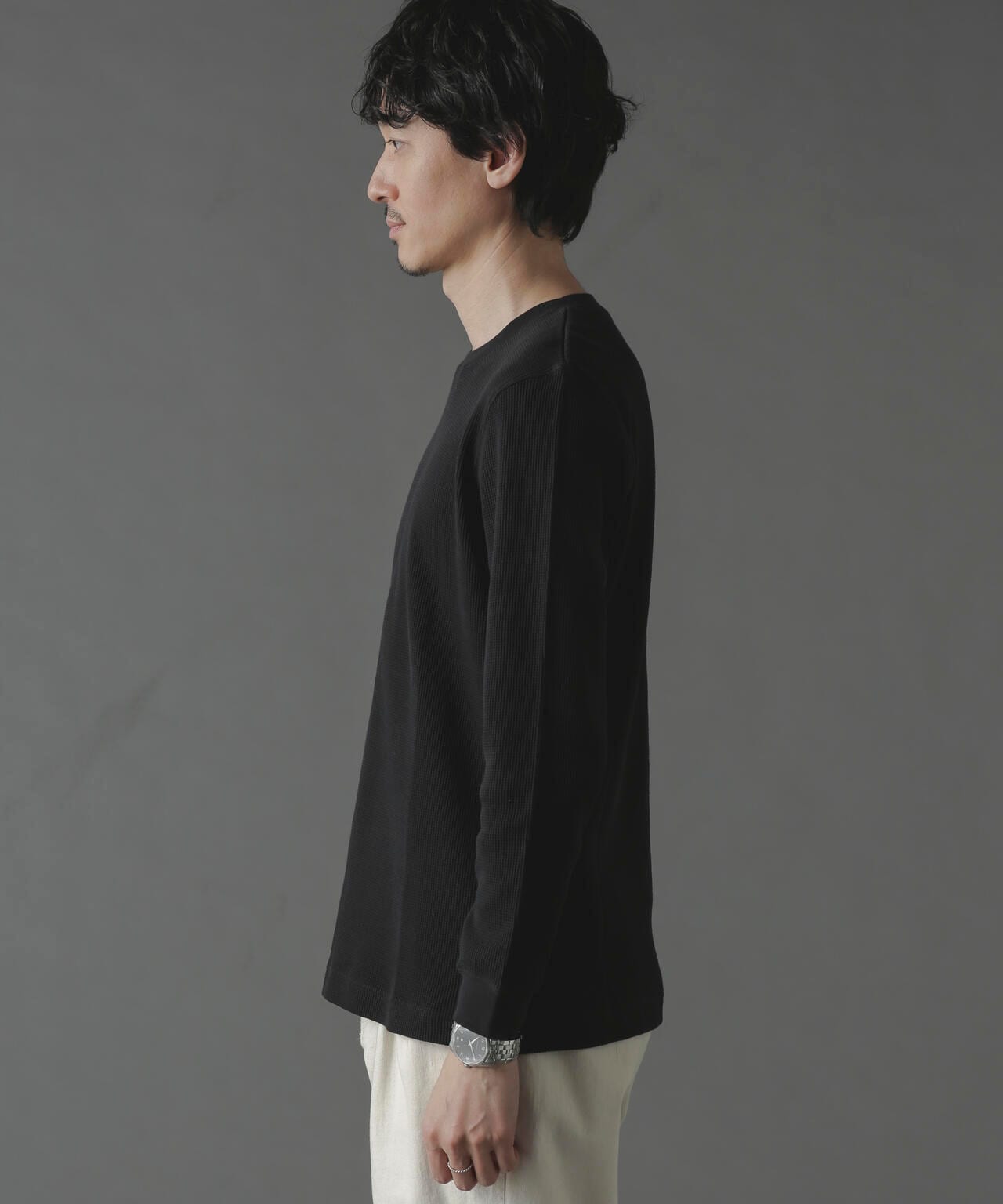 アンチスメルワッフルTシャツ 長袖 6724123212