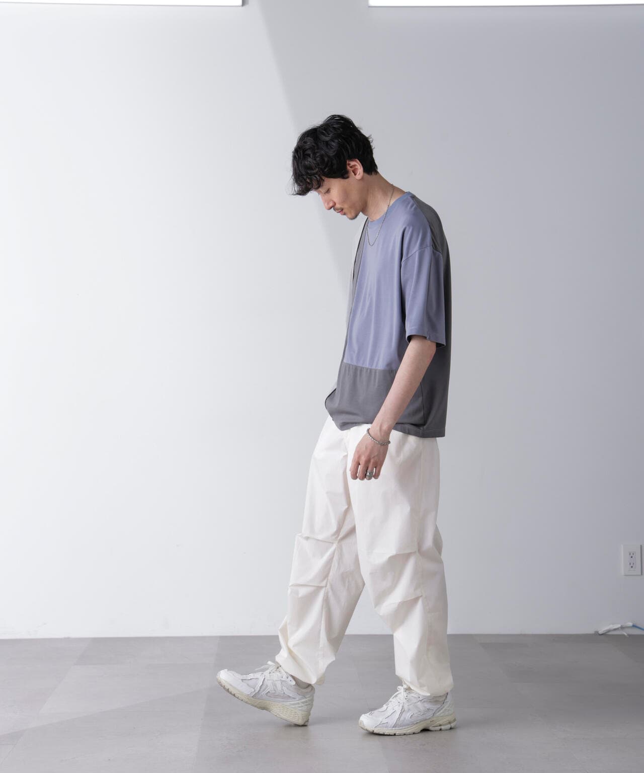 リラックス切り替えスムースTシャツ 半袖 6724124261
