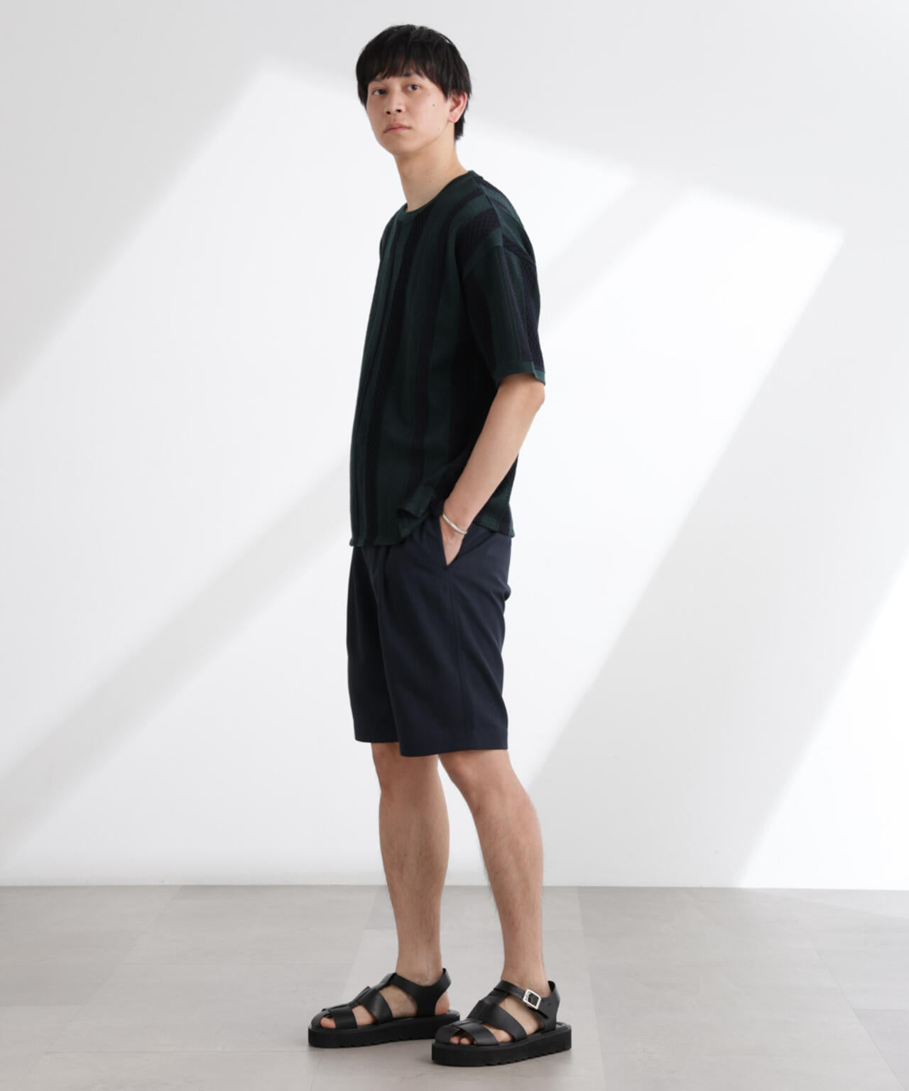ストライプジャガードTシャツ 半袖 6725124221