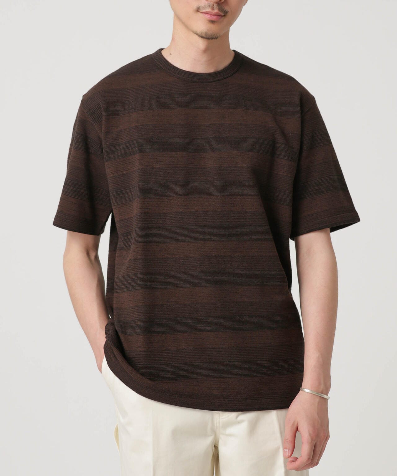 LB.03/メランジボーダークルーネックTシャツ 6683124232