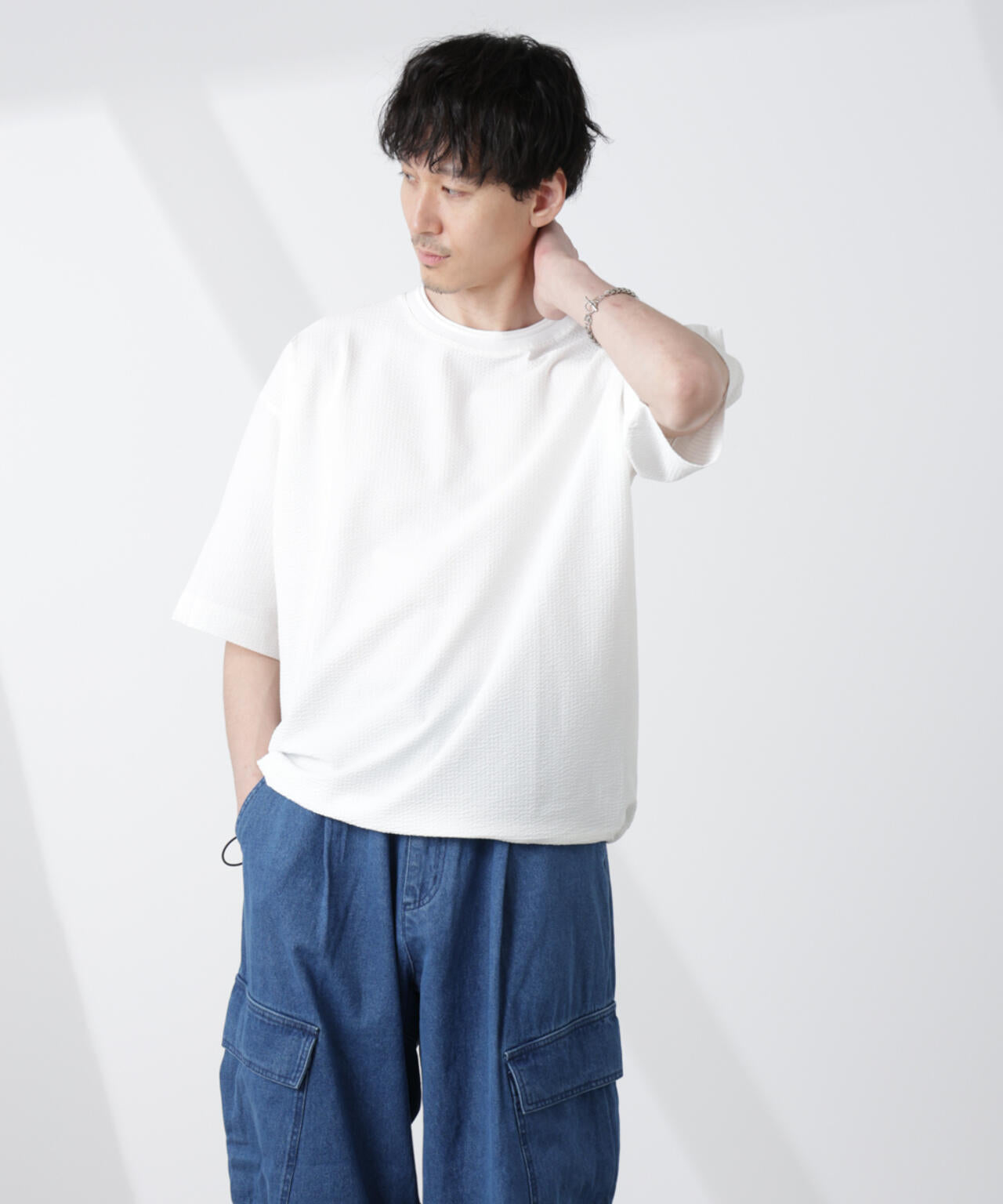シルケットサッカーワイドTシャツ 半袖 6725124210