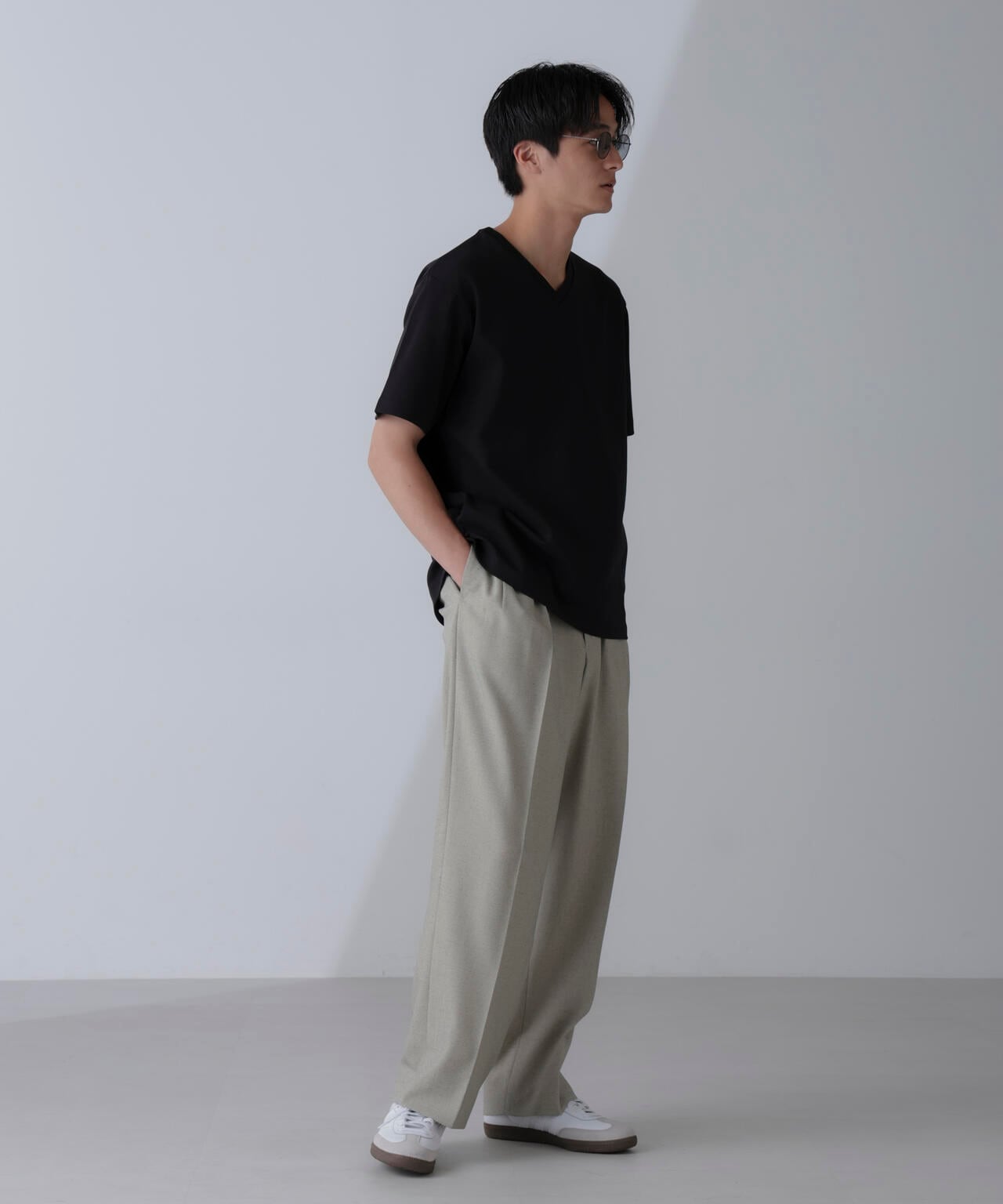 ダブルスムースVネックTシャツ 半袖 6724124232
