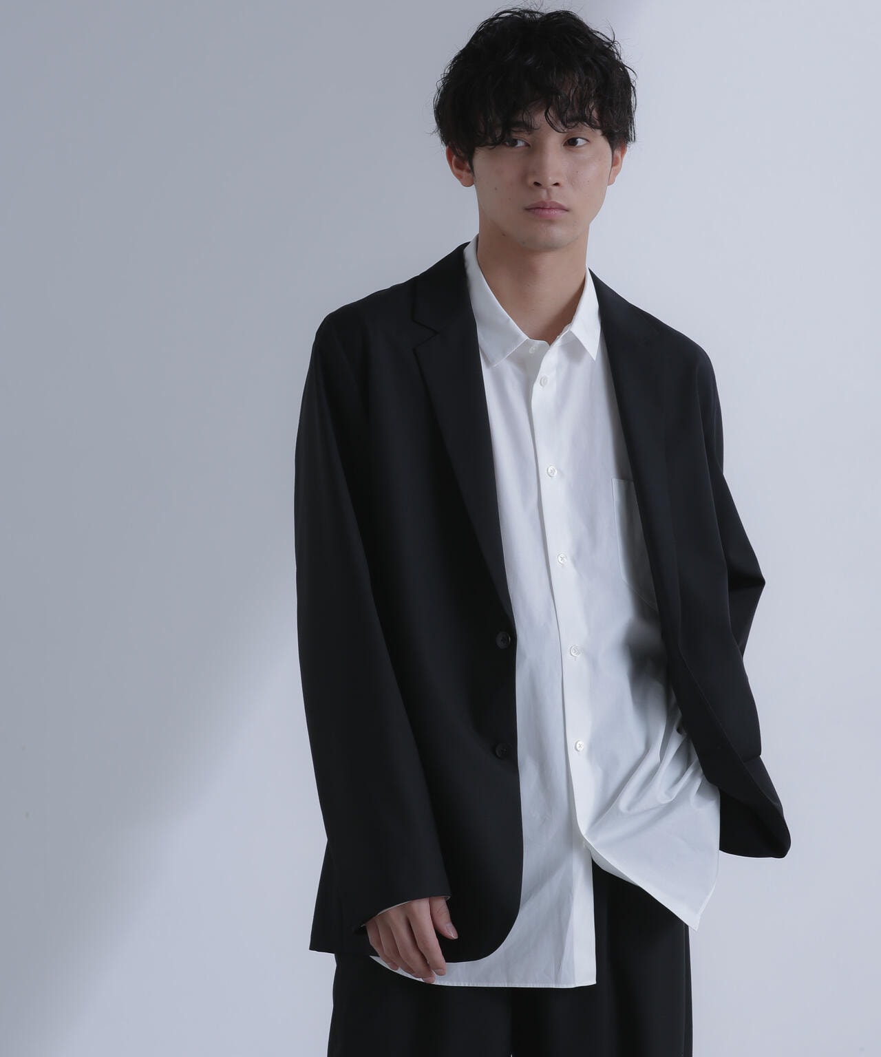 ATON/WOOL TROPICAL TAILORED JACKET 6704116021