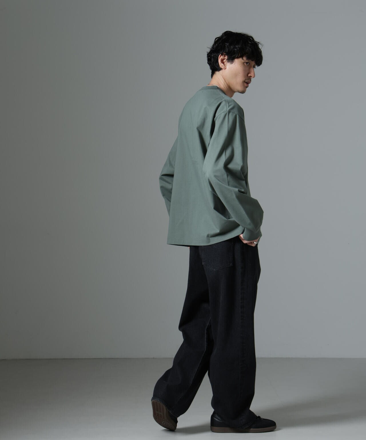 ビッグシルエットワンポイントTシャツ 長袖 6725123204