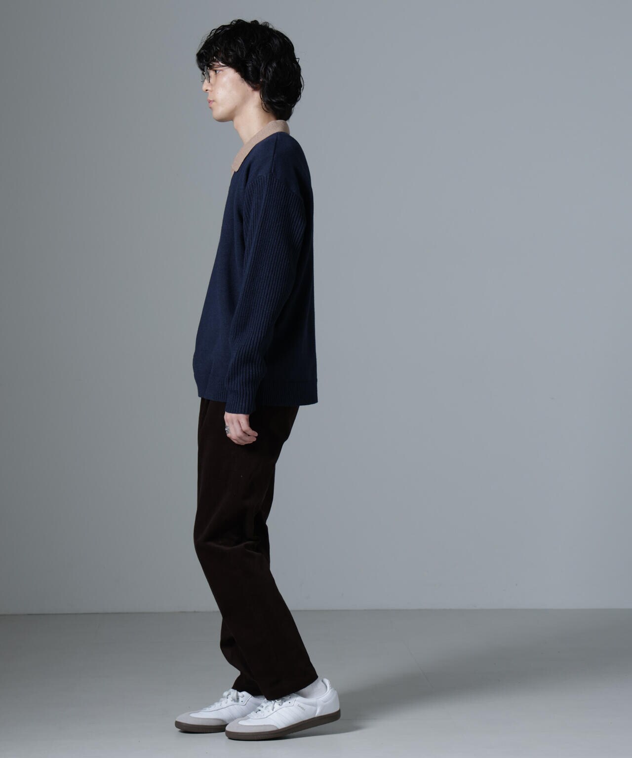 WEB限定/バイカラースキッパーニット 6724222229