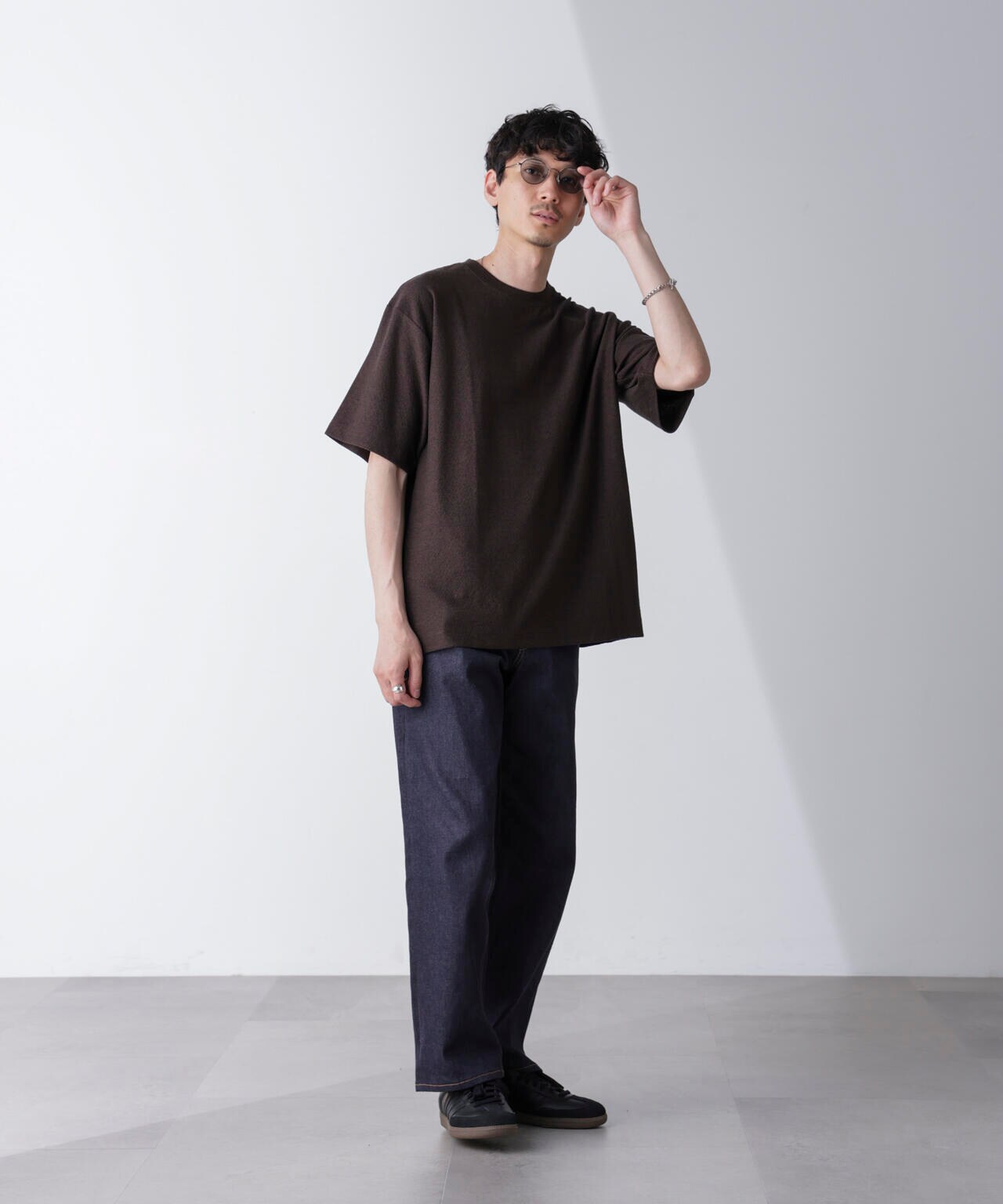カットジョーゼットクルーネックTシャツ 6684224211