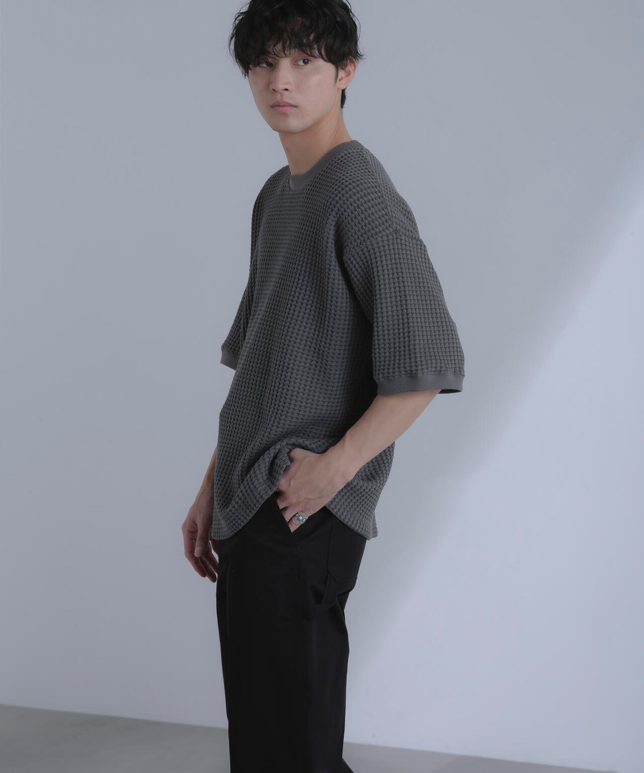 オニワッフルビッグTシャツ 五分袖 6724124212