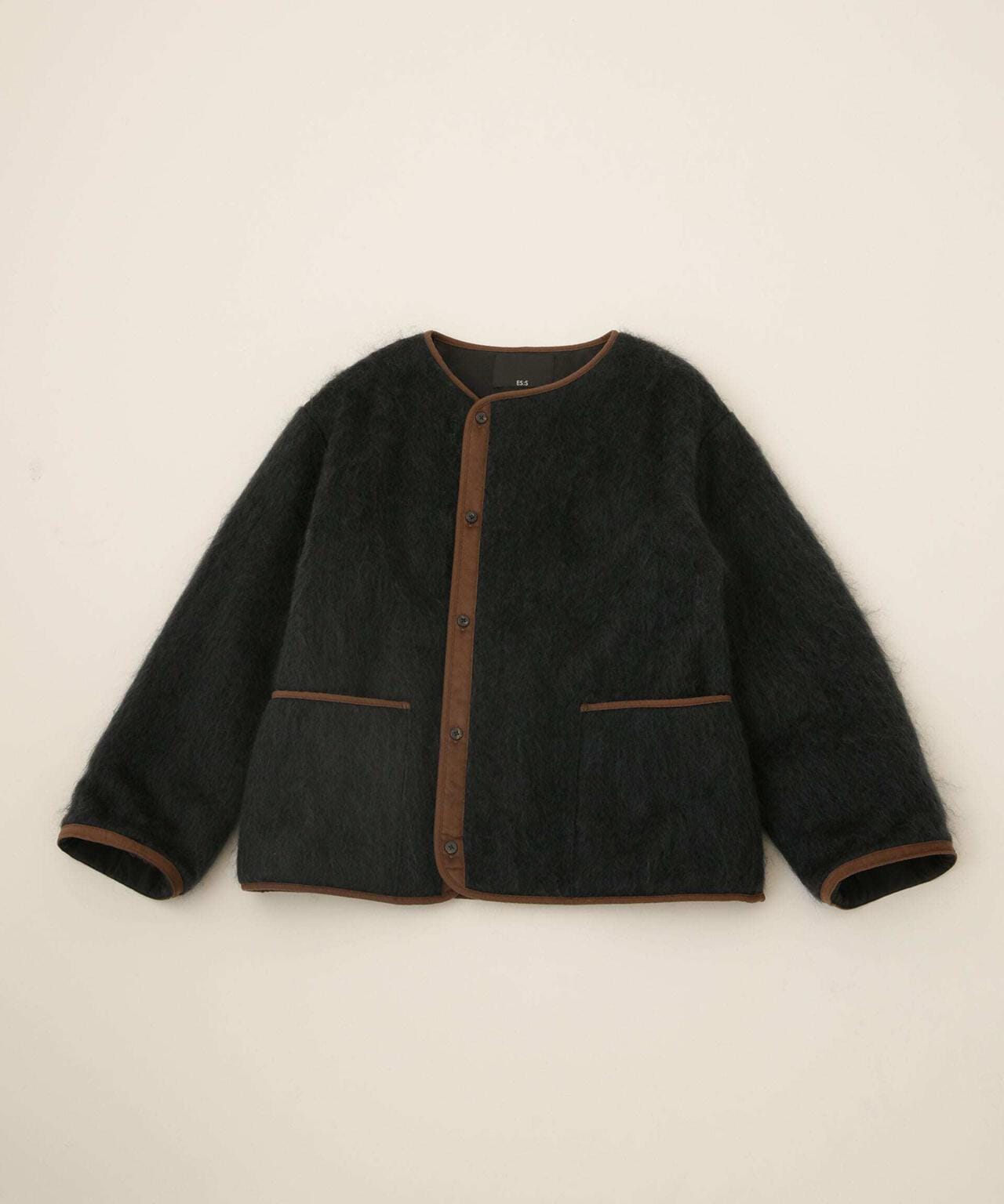 ES:S/NO COLLAR TRIM LINER JACKET