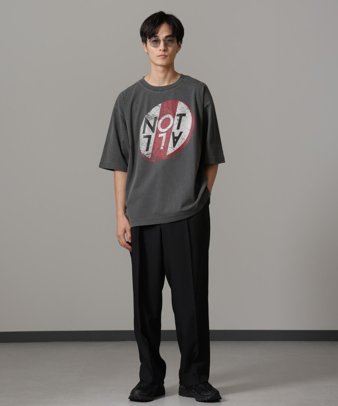 「NOT ALL」オーバーダイTシャツ 半袖 6724224227