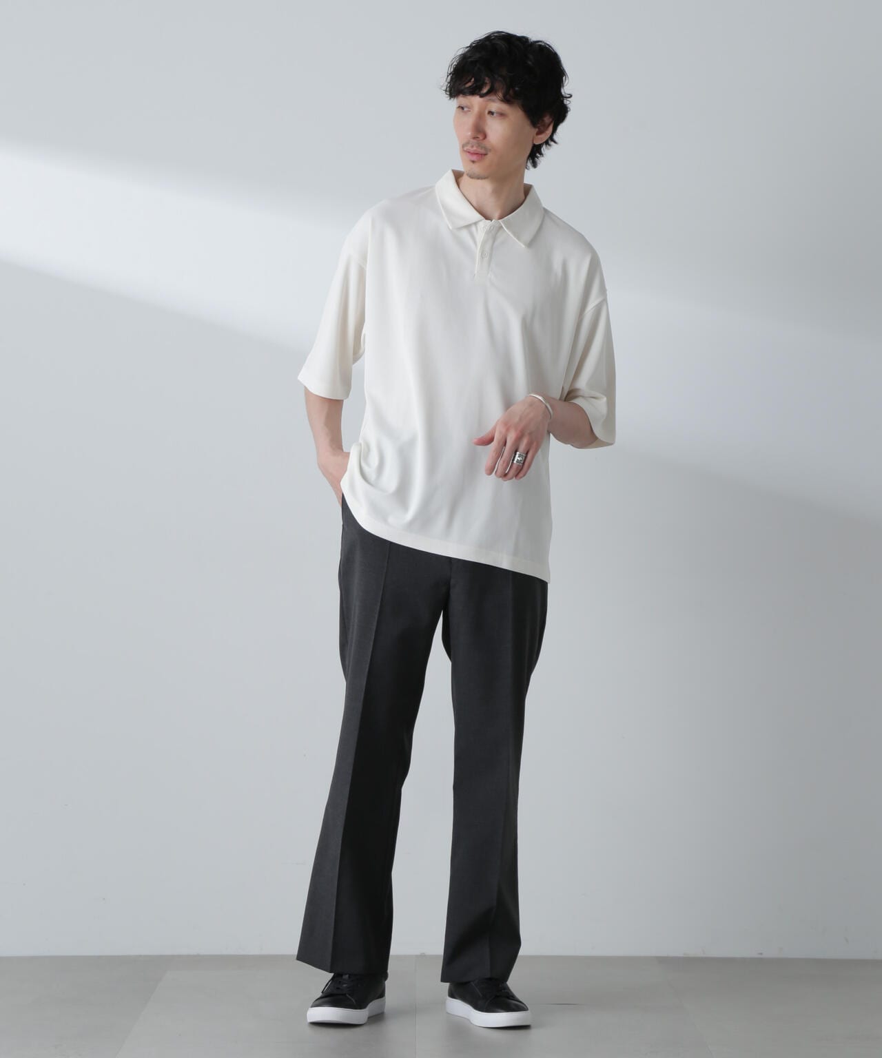 ドライカノコワイドポロシャツ 半袖 6724124253