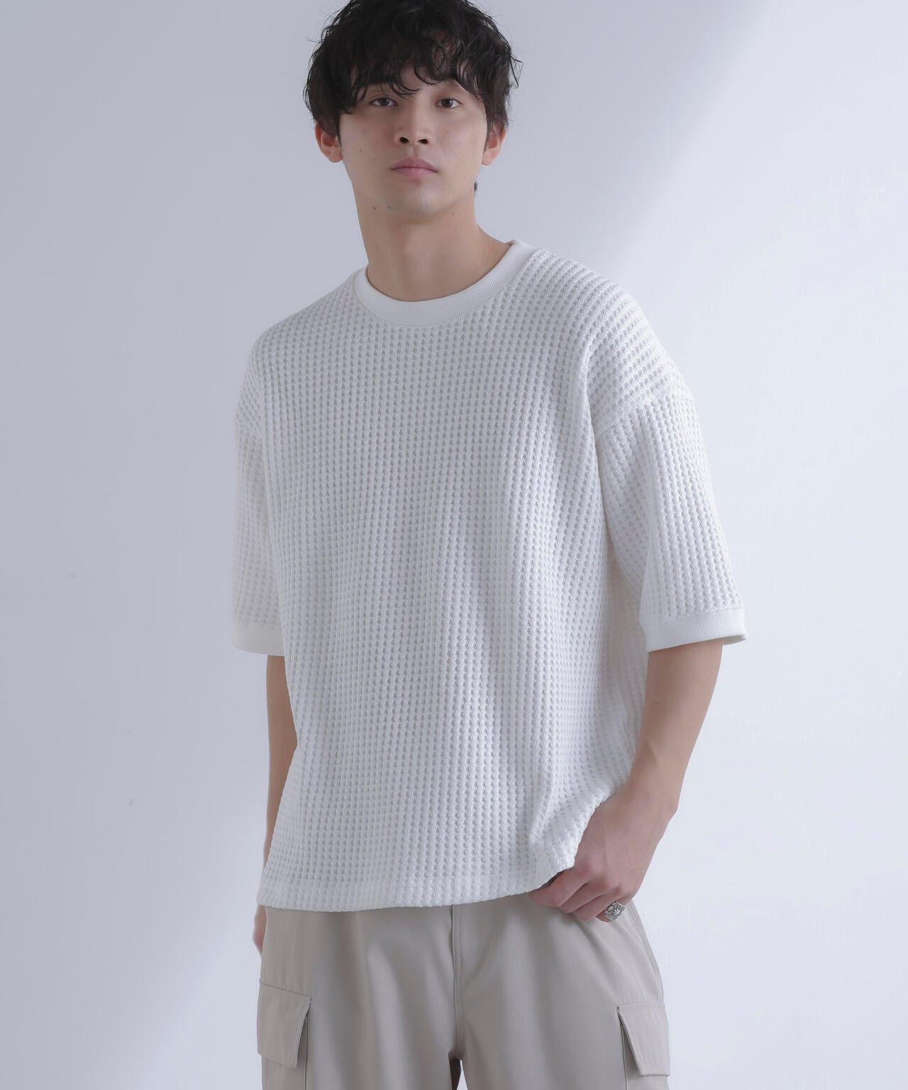 オニワッフルビッグTシャツ 五分袖 6724124212