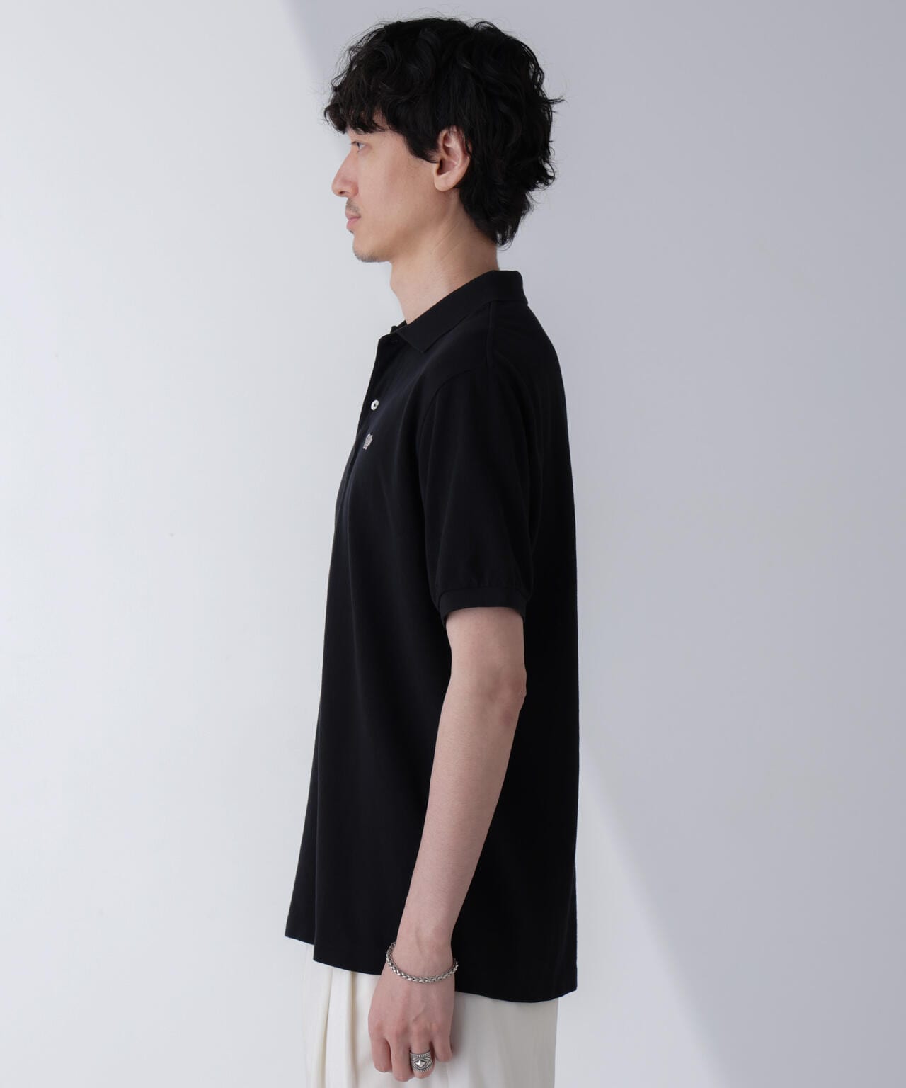 SCYE/Cotton Pique Henley Neck Shirt 6704124017