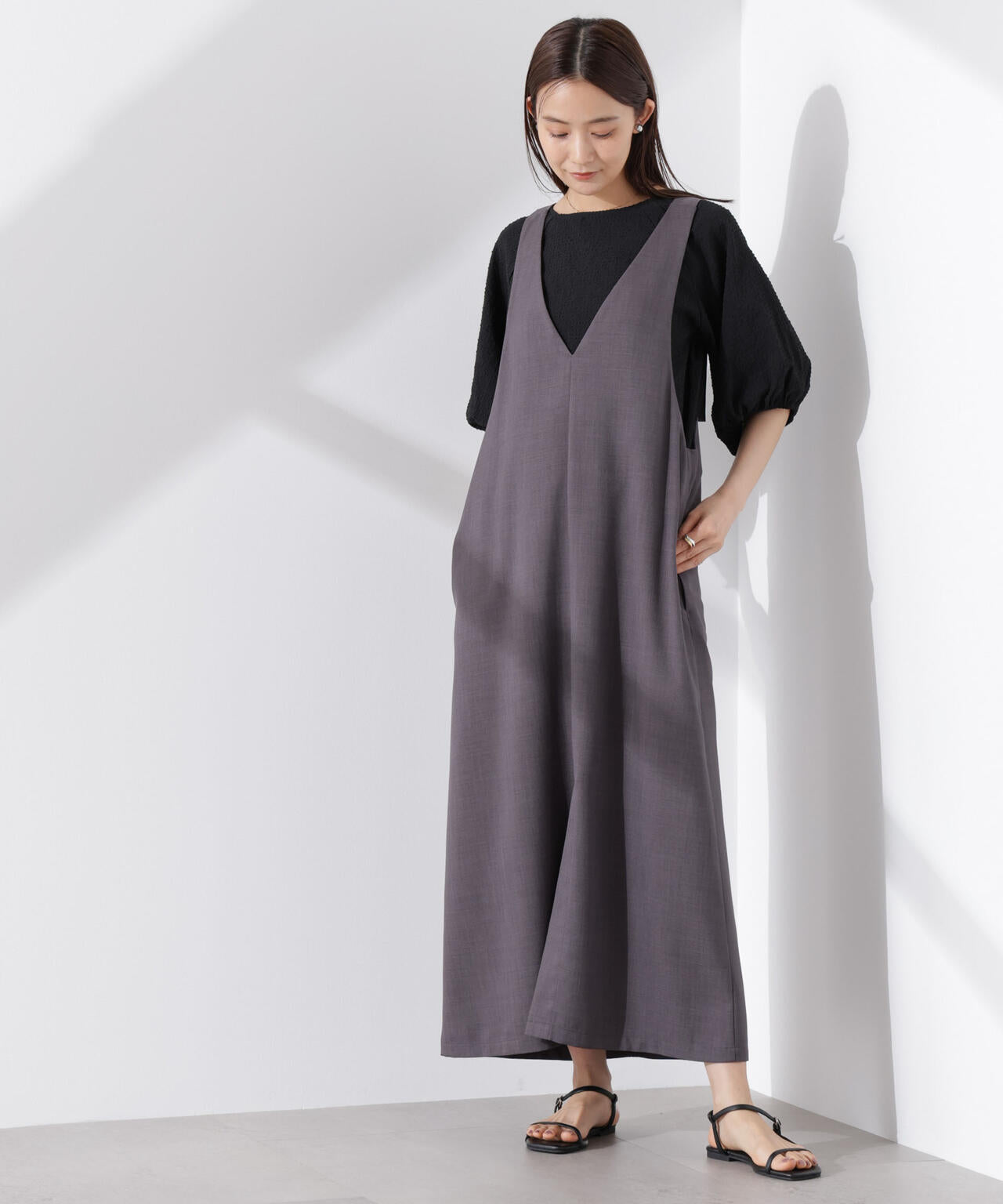 前後2wayサロペットワンピース 6735119330
