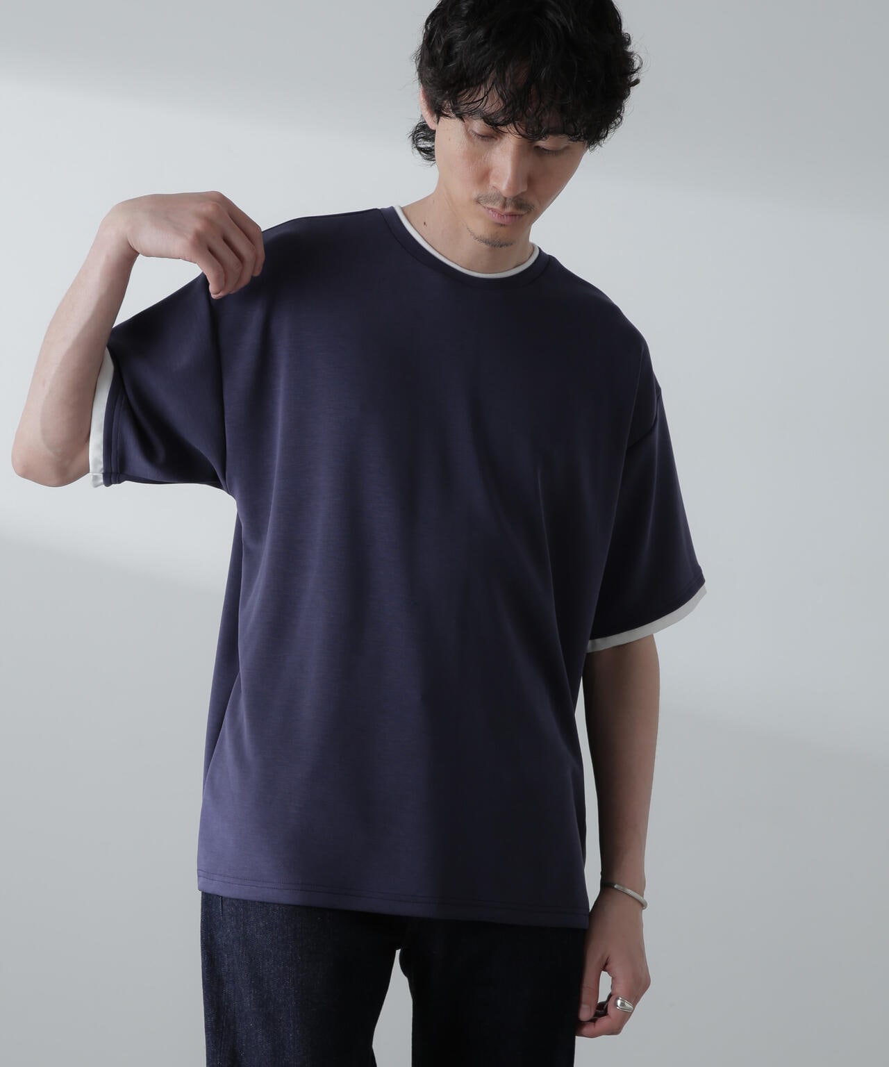 バックステッチリラックスダンボールTシャツ 半袖 6724124240