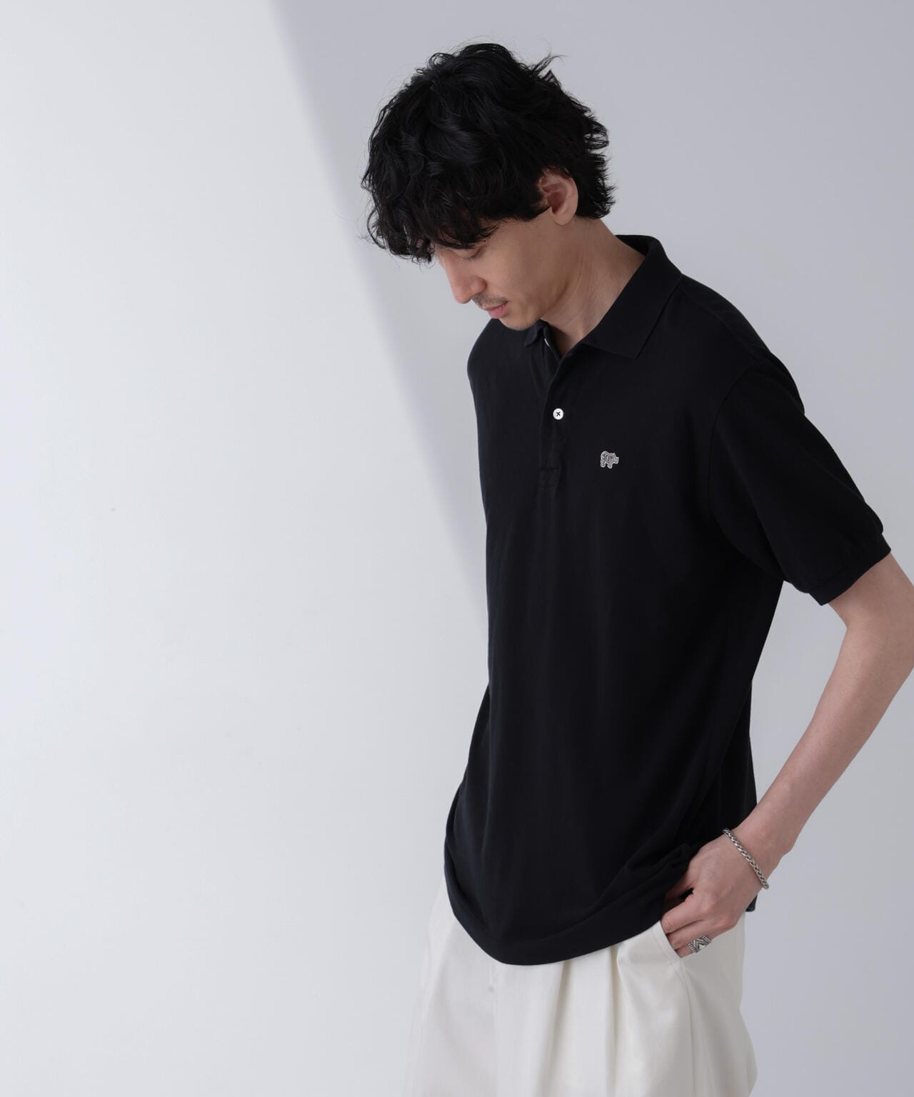 SCYE/Cotton Pique Henley Neck Shirt 6704124017