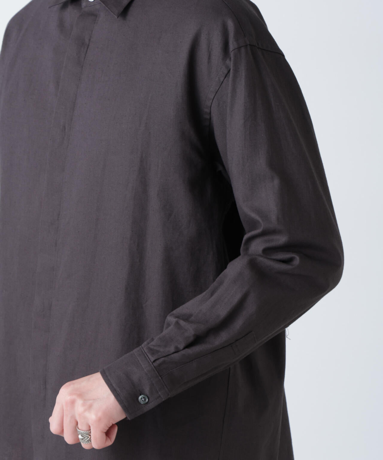 「BELGIUM LINEN FABRICS」リネンコットンレギュラーシャツ 6685120218