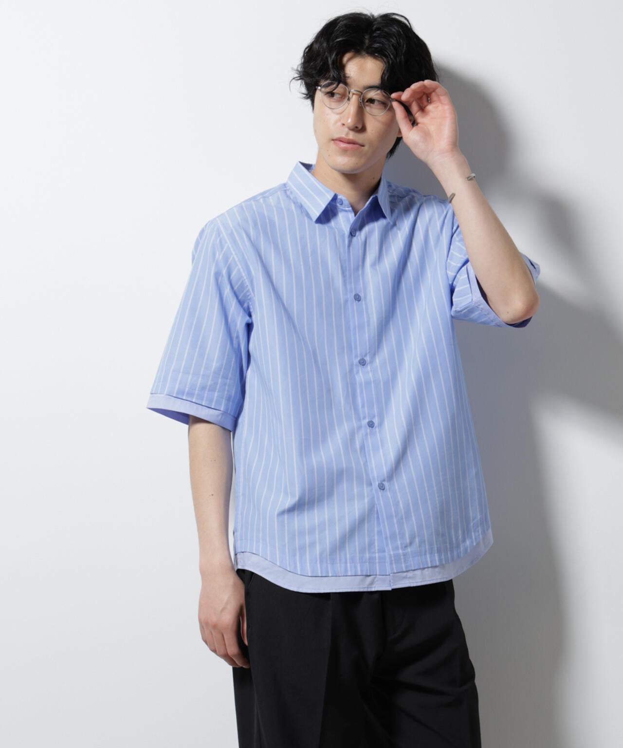 WEB限定/クレイジーストライプシャツ 半袖 2 6725121231