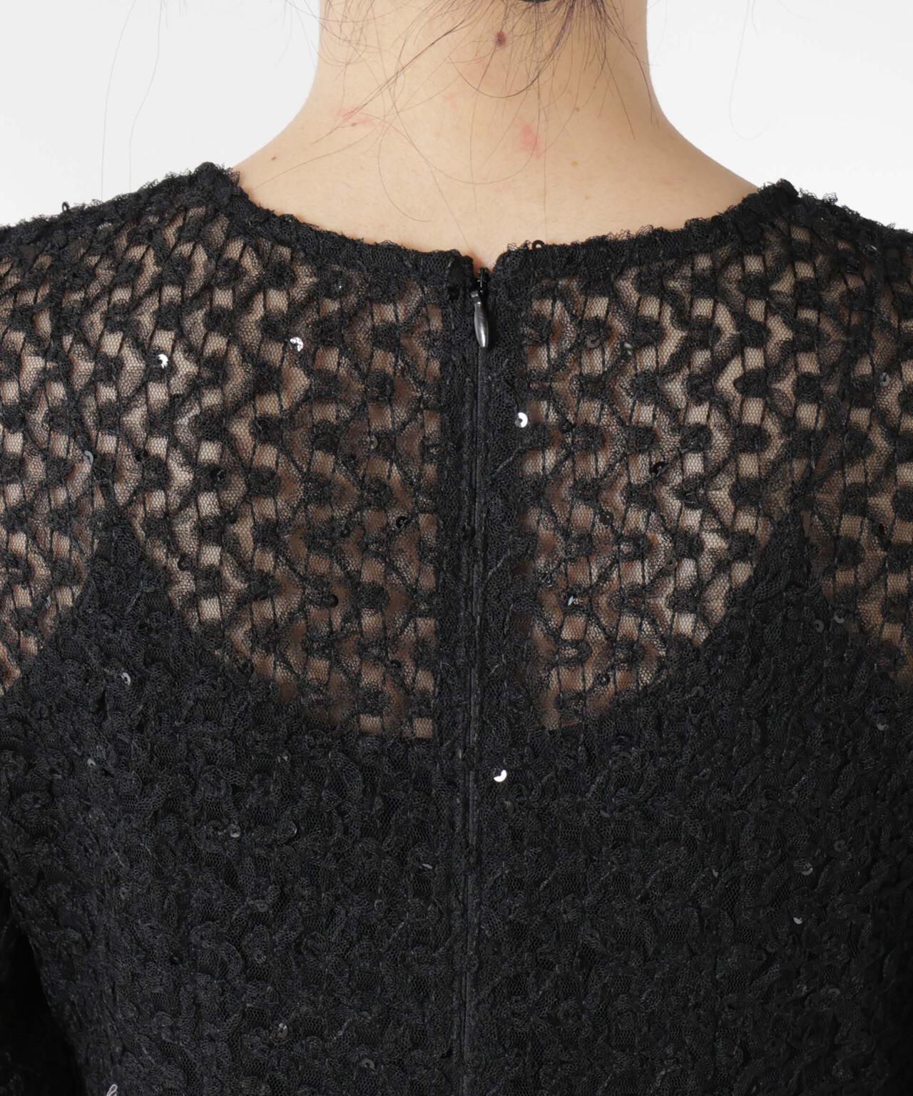 kaene/スパンコールレースドレス 6715119065